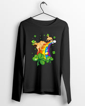 Load image into Gallery viewer, Frenchie Running On Rainbow Clover St Patrick's Day Gift For Dog Lovers Unisex Long Sleeve
