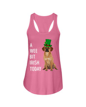 Load image into Gallery viewer, Puggle Irish Today Dog Lovers St. Patrick's Day Printed Mug Ladies Flowy Tank
