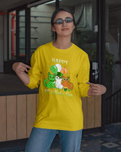 Load image into Gallery viewer, Lovely Cat And Balloons Happy St Patrick's Day Gift For Cat Lovers Unisex Long Sleeve
