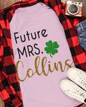Load image into Gallery viewer, Shamrock Future Mrs Collins St Patrick's Day Guys Tee
