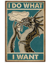 Load image into Gallery viewer, Dragon I Do What I Want Gift For Men Vertical Poster
