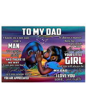 Load image into Gallery viewer, Black People Always Be Your Little Girl Daughter Gift For Dad Horizontal Poster
