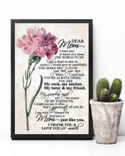 Load image into Gallery viewer, Pink Flower The Source Of My Strength Gift For Mom Vertical Poster

