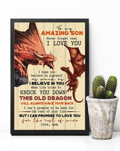 Load image into Gallery viewer, Fire Dragon Mom Gift For Son Love You For The Rest Of Mine Vertical Poster
