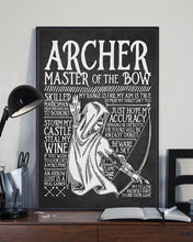 Load image into Gallery viewer, Archery Master Of The Bow Black Background Vertical Poster
