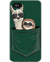 Load image into Gallery viewer, Cool Llama And Sloth In Pocket Meaningful Gift Phone case
