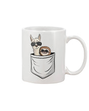 Load image into Gallery viewer, Cool Llama And Sloth In Pocket Meaningful Gift Mug
