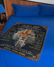 Load image into Gallery viewer, Lion Cross Always Carry You In My Heart Mom Gift For Son Fleece Blanket
