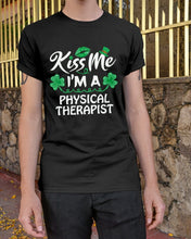Load image into Gallery viewer, Physical Therapist Green Lip Shamrock St. Patrick's Day Color Changing Mug Guys Tee
