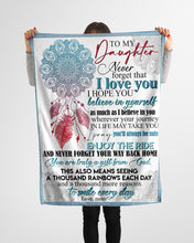 Load image into Gallery viewer, Dreamcatcher Enjoy The Ride Mom Gift For Daughter Fleece Blanket
