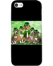 Load image into Gallery viewer, Staffordshire Leprechaun St Patrick's Day Gift For Dog Lovers Phone case
