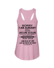 Load image into Gallery viewer, A Freaking Awesome Husband Is My Life Ladies Flowy Tank
