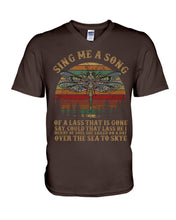 Load image into Gallery viewer, Sing Me A Song Dragonfly Retro Vintage Guys V-Neck
