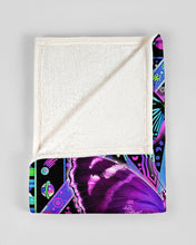 Load image into Gallery viewer, I Love Butterfly Purple Pattern Meaningful Gift Fleece Blanket
