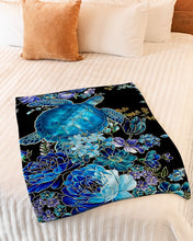 Load image into Gallery viewer, I Love Sea Turtle And Flowers Gift For Girls Fleece Blanket
