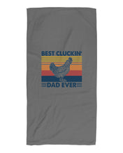 Load image into Gallery viewer, Best Cluckin' Dad Ever Retro Vintage Gift For Dad Beach Towel
