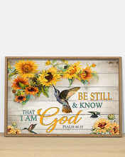 Load image into Gallery viewer, Hummingbird Be Still And Know That I Am God Horizontal Poster
