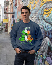 Load image into Gallery viewer, Lovely Cat And Balloons Happy St Patrick's Day Gift For Cat Lovers Sweatshirt
