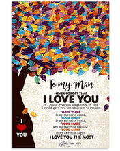 Load image into Gallery viewer, Colorful Tree Gift For Your Man I Love You The Most Vertical Poster
