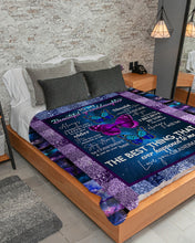 Load image into Gallery viewer, Grandma Gift For Granddaughter Butterflies The Best Thing Sherpa Blanket
