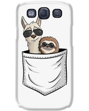 Load image into Gallery viewer, Cool Llama And Sloth In Pocket Meaningful Gift Phone case
