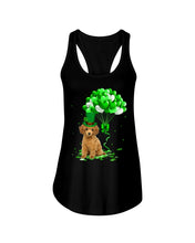 Load image into Gallery viewer, Red Toy Poodle Patrick Balloons St. Patrick's Day Color Changing Mug Ladies Flowy Tank
