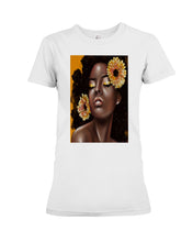 Load image into Gallery viewer, Black Girl With Sunflower On Head Gift Ladies Tee
