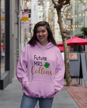 Load image into Gallery viewer, Shamrock Future Mrs Collins St Patrick's Day Hoodie
