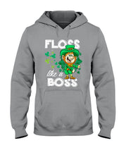 Load image into Gallery viewer, Funny Leprechaun Floss Like A Boss Shamrock Design St Patrick's Day Gift Hoodie
