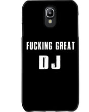 Load image into Gallery viewer, Fucking Great DJ Black And White Printed Mug Phone case
