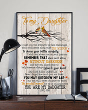 Load image into Gallery viewer, Cardinal Gift For Daughter You May Outgrow My Lap Vertical Poster
