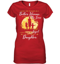 Load image into Gallery viewer, I Asked God To Make Me A Better Woman Ladies V-Neck
