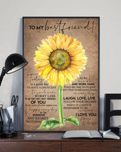 Load image into Gallery viewer, Sunflower Laugh Love Live Gift For Best Friend Vertical Poster

