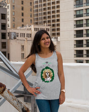Load image into Gallery viewer, Cavalier Mirror Happy St Patrick's Day Gift For Dog Lovers Ladies Flowy Tank
