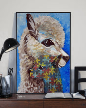 Load image into Gallery viewer, Autism Awareness Llama Gift For Autism Son Vertical Poster
