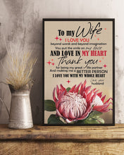 Load image into Gallery viewer, Protea Flower Love You With All My Heart Gift For Wife Vertical Poster
