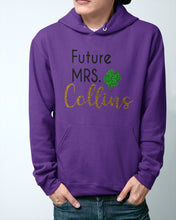 Load image into Gallery viewer, Shamrock Future Mrs Collins St Patrick's Day Hoodie
