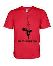 Load image into Gallery viewer, Just Go With The Flow Black And White Special Gift For Men Guys V-Neck
