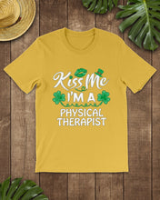 Load image into Gallery viewer, Physical Therapist Green Lip Shamrock St. Patrick's Day Color Changing Mug Guys Tee
