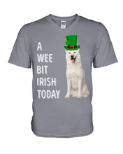 Load image into Gallery viewer, White Siberian Husky Irish Today Dog Lovers St. Patrick's Day Printed Mug Guys V-Neck
