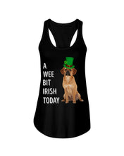 Load image into Gallery viewer, Puggle Irish Today Dog Lovers St. Patrick's Day Printed Mug Ladies Flowy Tank
