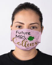 Load image into Gallery viewer, Shamrock Future Mrs Collins St Patrick's Day Cloth Face Mask

