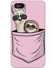 Load image into Gallery viewer, Cool Llama And Sloth In Pocket Meaningful Gift Phone case
