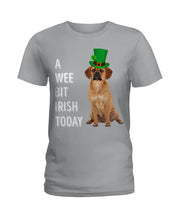 Load image into Gallery viewer, Puggle Irish Today Dog Lovers St. Patrick's Day Printed Mug Ladies Tee
