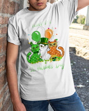 Load image into Gallery viewer, Lovely Cat And Balloons Happy St Patrick's Day Gift For Cat Lovers Guys Tee
