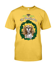Load image into Gallery viewer, Cavalier Mirror Happy St Patrick's Day Gift For Dog Lovers Guys Tee
