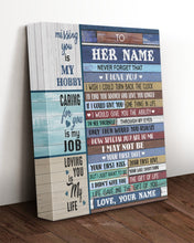 Load image into Gallery viewer, Missing You Is My Hobby Custom Name Gift For Wife Matte Canvas

