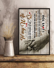 Load image into Gallery viewer, See Inside Of Me Hand In Hand Gift For Wife Vertical Poster
