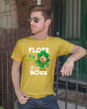 Load image into Gallery viewer, Funny Leprechaun Floss Like A Boss Shamrock Design St Patrick's Day Gift Guys Tee
