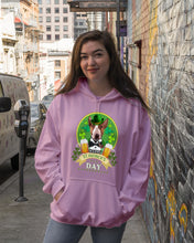Load image into Gallery viewer, Bull Terrier With Beer Celebrate St Patrick's Day Gift For Dog Lovers Hoodie
